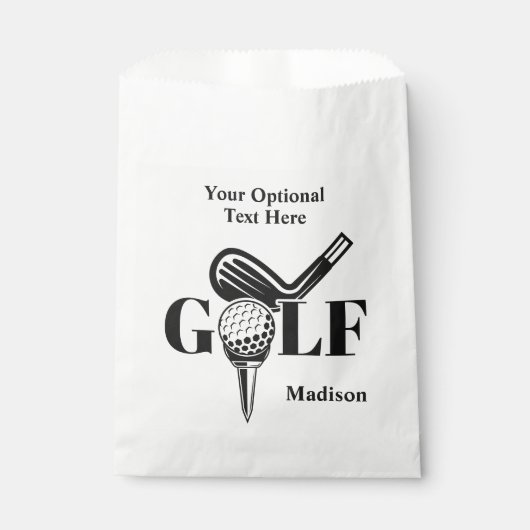 Benutzerdefinierter Name Golf Geschenktütchen (Vorderseite)