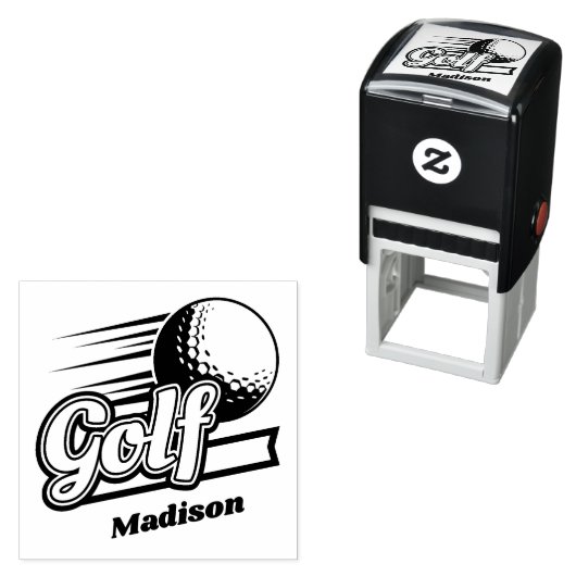 Benutzerdefinierter Name Golf Permastempel (Beispiel)