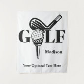 Benutzerdefinierter Name Golf Wandteppich (Vorderseite)