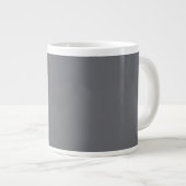 Benutzerdefinierter Name Großer Becher Grau C19 Lu Jumbo-Tasse (Vorderseite Rechts)