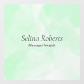 Benutzerdefinierter Name Grüne Aquarellfarbe Fensteraufkleber (Blatt)