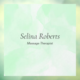 Benutzerdefinierter Name Grüne Wasserfarbe Fensteraufkleber