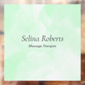 Benutzerdefinierter Name Grüne Wasserfarbe Fensteraufkleber (Blatt 2)