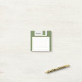 Benutzerdefinierter Name Grüner Diskette Post-it Klebezettel (Auf Schreibtisch)