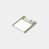 Benutzerdefinierter Name Grüner Diskette Post-it Klebezettel (angewinkelt)