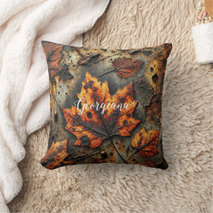 Benutzerdefinierter Name Grungy Herbst Industrie B Kissen