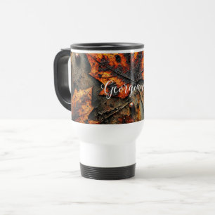 Benutzerdefinierter Name Grungy Herbst Industrie B Reisebecher