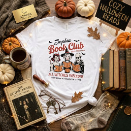 Benutzerdefinierter Name Halloween-Buchclub Tri-Blend Shirt