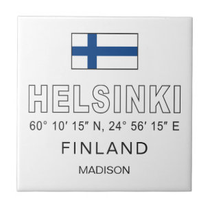 Benutzerdefinierter Name Helsinki Koordinaten Fliese
