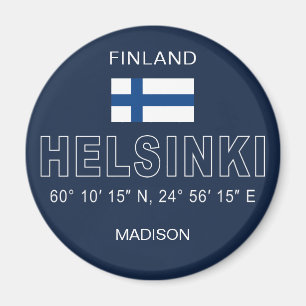 Benutzerdefinierter Name Helsinki Koordinaten Magnet