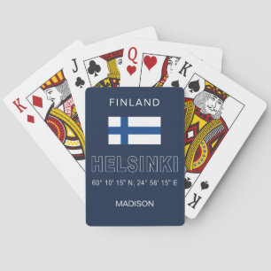 Benutzerdefinierter Name Helsinki Koordinaten Spielkarten