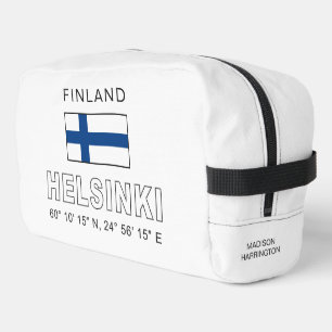 Benutzerdefinierter Name Helsinki Koordinaten Waschbeutel