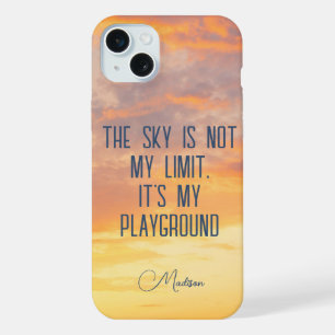 Benutzerdefinierter Name Himmel Zitat iPhone 15 Plus Hülle