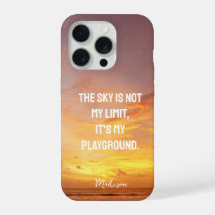 Benutzerdefinierter Name Himmel Zitat iPhone 15 Pro Hülle