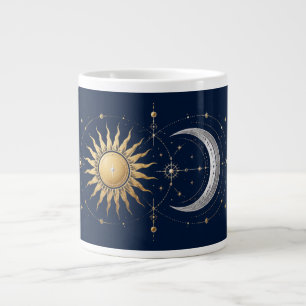 Benutzerdefinierter Name Himmels-Sonne- und Mond-M Jumbo-Tasse