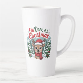 Benutzerdefinierter Name Hirsch Weihnachten Milchtasse