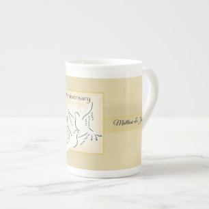 Benutzerdefinierter Name, Hochzeitsjubiläums-Segen Porzellantasse