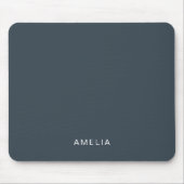 Benutzerdefinierter Name Holzkohleblau Mousepad (Vorne)