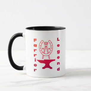 Benutzerdefinierter Name Hufschmied Legende Gelber Tasse