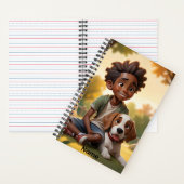 Benutzerdefinierter Name Hund Freund  Notizblock (Innen)