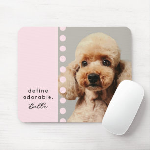 Benutzerdefinierter Name Hund Lustiger Spruch Foto Mousepad