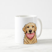 Benutzerdefinierter Name Hund mit Herz Frohen Vale Kaffeetasse (VorderseiteRechts)