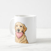 Benutzerdefinierter Name Hund mit Herz Frohen Vale Kaffeetasse (Vorderseite Links)