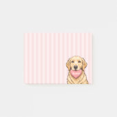 Benutzerdefinierter Name Hund mit Herz Frohen Vale Post-it Klebezettel (Vorderseite)