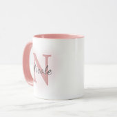 Benutzerdefinierter Name & Initiale Eleganter Stau Tasse (Vorderseite Links)