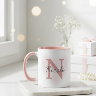 Benutzerdefinierter Name & Initiale Eleganter Stau Tasse