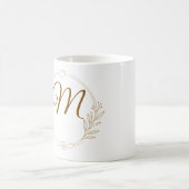 Benutzerdefinierter Name & Initiale Gold Monogramm Verwandlungstasse (Mittel)