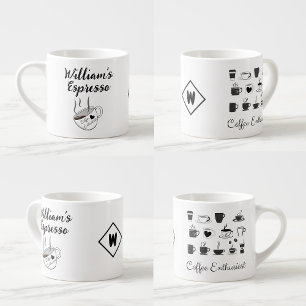 Benutzerdefinierter Name & Initiale Kleine isoli Espressotasse