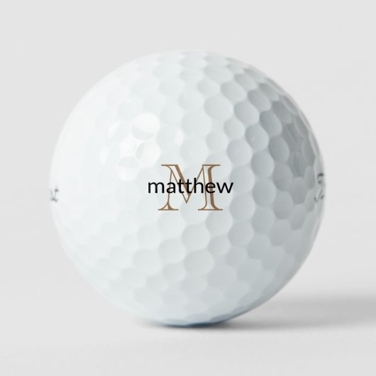 Benutzerdefinierter Name & Initialen Monogramm Tit Golfball (Vorderseite)