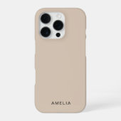 Benutzerdefinierter Name iPhone-Hülle Beige Farbe iPhone Hülle (Rückseite)