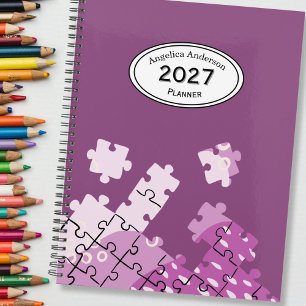 Benutzerdefinierter Name Jahr Puzzle-Teile Lila Pl Planer