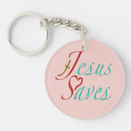 Benutzerdefinierter Name Jesus rettet christliches Schlüsselanhänger
