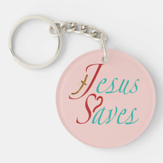 Benutzerdefinierter Name Jesus rettet christliches Schlüsselanhänger