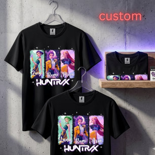 Benutzerdefinierter Name K-Pop Anime Mädchen Squad T-Shirt