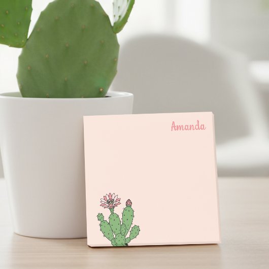 Benutzerdefinierter Name Kaktus Post-it Klebezettel