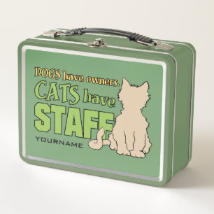 Benutzerdefinierter Name KATZEN HABEN PERSONAL Metall Brotdose