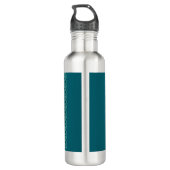 Benutzerdefinierter Name Kinderfußball Blau Edelstahlflasche (Rückseite)