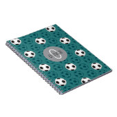 Benutzerdefinierter Name Kinderfußball Blau Notizblock (Rechte Seite)