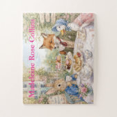 Benutzerdefinierter Name Klassischer Hase Fuchs & Puzzle (Vertikal)