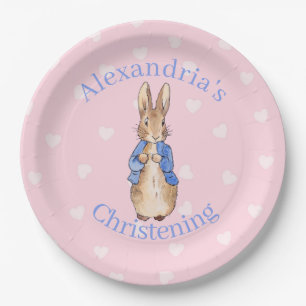 Benutzerdefinierter Name Klassischer Hase Kaninche Pappteller