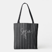 Benutzerdefinierter Name Klassischer Schwarz-Weiß- Tasche (Rückseite)