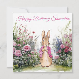 Benutzerdefinierter Name klassisches Bunny-Kaninch Karte