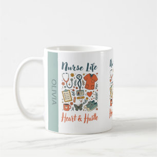 Benutzerdefinierter Name Krankenschwester Kaffeetasse