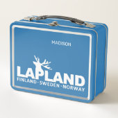 Benutzerdefinierter Name LAPLAND Metall Brotdose (Vorderseite)