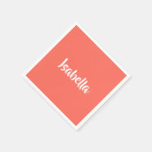 Benutzerdefinierter Name lebendige lebhafte Korall Serviette (Ecke)