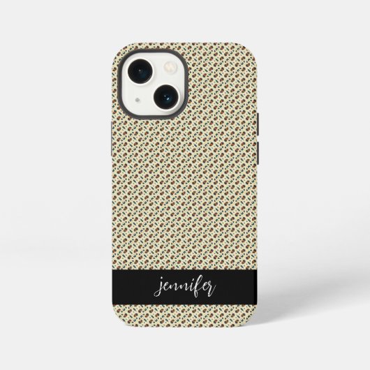 Benutzerdefinierter Name Leopard-Hautmuster iPhone Hülle (Rückseite)
